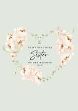 Pretty Card For Sister - Wedding Day created by Ink Icons