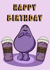 Funny Birthday Card - Grimace - McDonald's - TikTok created by Doublea