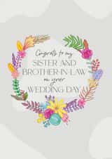 Pretty Wedding Card - Sister and Brother in Law created by Poppy Lane
