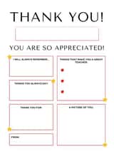 Funny Thank You Teacher card created by BeauPrintBoutique