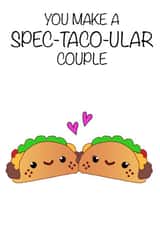 Cute Wedding Card for a Spec-Taco-Ular couple created by Hannah Hale