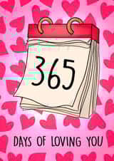 Cute Anniversary Card - 365 Days created by Poppy & Mabel 
