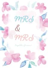 Fresh floral wedding card for the ladies tying the knot this season created by DECKLED EDGE LTD