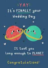 Funny Wedding Card - Planets created by Jess Moorhouse