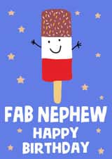 Funny Birthday Card - Fab Nephew created by tea please