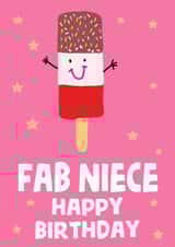 Funny Birthday Card - Fab Niece created by tea please