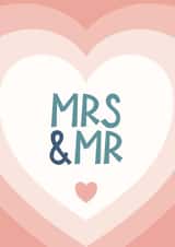 Wedding Congratulations Card - MRS & MR created by Bev O'Connor || @oconnordesign