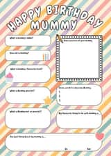 Fun, interactive Happy Birthday Mummy Card created by Oh So Jottie Designs