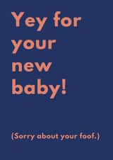 New baby, poor foof card. Because birth is amazing but also a bit rough. created by A Mother Place