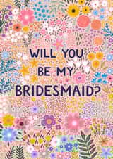 Pretty Wedding Card - Will You Be My Bridesmaid? created by Pear Tree Press