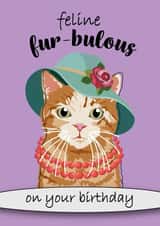 Feline Fur-bulous On Your Birthday created by Toff London