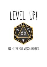 Dungeons And Dragons ‘Level Up’ Birthday Card - Funny D&D Adventure Card created by Olivia 