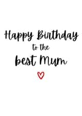 Heartfelt Birthday Card - Best Mum created by Amy (Hedgecards)