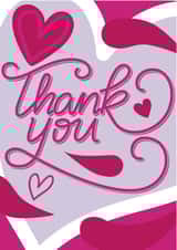 Colourful hand lettered thank you card created by @artsy_val