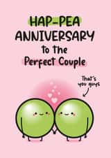 Cute Anniversary Card - Perfect Couple - Pea Pun created by Twisted Haggis