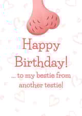 Funny Bestie Birthday Card - Ideal rude card for your best friend created by Cheeky Card Co