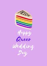 Pride wedding card - Queer wedding day - Congratulations Gay Couple created by Remix by Rena