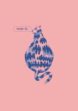 A card for someone leaving or after a break-up, this Cat doesn't look back. created by Alice's Illustrations