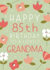 Pretty Birthday Card - 85th - Grandma created by Juniper and Rose Studio