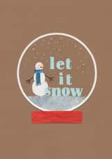 Let it snow with snowman - Cute Christmas card created by Stacey Knights