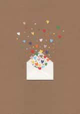 Cute anniversary card - envelope with colourful hearts created by Stacey Knights