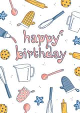 Cute Birthday Card - Baking created by All The Best