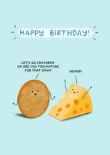Funny Birthday Card - Cheese and Cracker created by Sydney Jo Designs