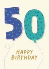 Cute Birthday Card - 50th - For Him created by Pixie Studio