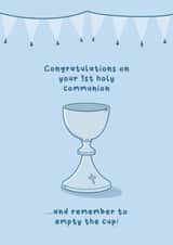 Funny Faith Card - 1st Holy Communion - Male created by Daniella Illustrates