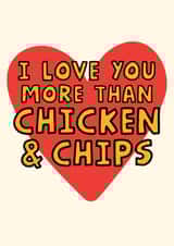 Funny Anniversary Card - Chicken and Chips created by Studio Doodles