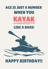 Funny Birthday Card - Kayak Like a Boss created by Bolt + Paper