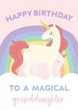 Cute Birthday Card - Granddaughter - Magical Unicorn created by Seabird Studio