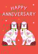 Anniversary Card - Porcelain Dogs - Happy Anniversary created by Pixie Studio