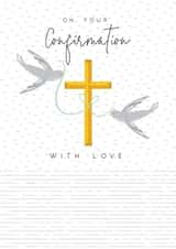 Stylish contemporary modern Confirmation card celebrating an adults baptism. created by Laura Darrington Design Ltd.