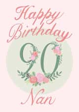 90th Birthday Card for Nan created by Fantastical Fun Shop