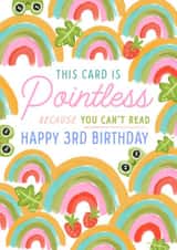 Pointless 3rd Birthday Card - Baby - Three created by URGHH Card Co.