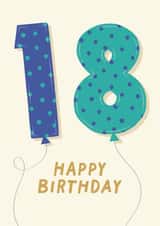 Cute Birthday Card - 18th - For Him created by Pixie Studio