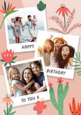 Personalised Birthday Photo Card created by Evie Garnett Designs - Pretty and modern photo card for a birthday!