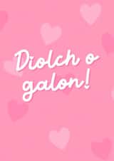 Thank You Card in Welsh - Diolch o galon! created by Queen B & Co.