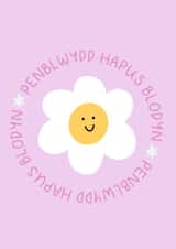 Super Cute Happy Birthday Welsh Card - Penblwydd Hapus created by Queen B & Co.