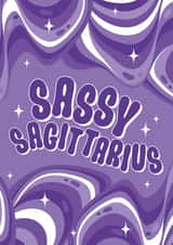 Groovy Sassy Sagittarius Birthday Card created by Ziggle Designs