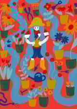 Lady and her Blooms, Colourful card for any occasion created by Milk & Roses