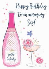 Traditional Birthday Card - Amazing Sis! created by Katie Phythian Design