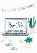 Pretty New Job Card - Congratulations created by Katie Phythian Design