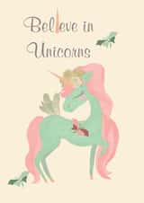 Cute Unicorn Card for many an occasion - believe in unicorns created by Tigerlily Makes