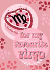 Cute Pink Virgo Zodiac Sign Card created by Caitlins Creations