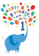 Cute anniversary card for 1 year old created by Cathy Simpson