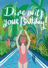 Dive In It's Your Birthday - Tropical Fun Birthday Card created by Lomond Paper Co.