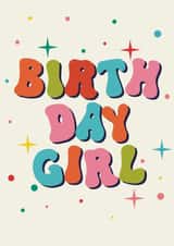 Cute Birthday Card - Birthday Girl created by Happy Sunshine Studio