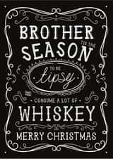 Fun Christmas Card - Brother - Jack Daniels Whiskey created by  la la la     Designs